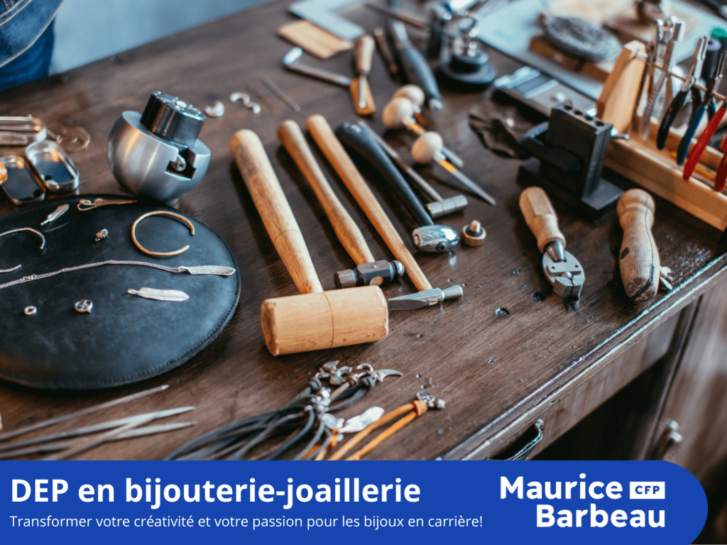 Outils sur l'atelier d'un bijoutier