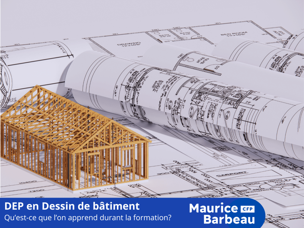 Maquette maison en bois sur plan